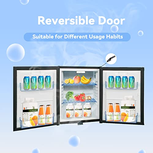 Techomey 2 Way Fridge 12V 240V, 12V Fridge for Campervan with Lock, 40L 12V Campervan Fridge for Caravan, Truck, Car, Motorhome, Office, Home, Ho