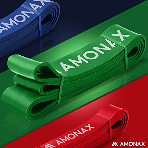 Amonax Assisted Pull Up Band Set Strength Training Equipment Attachment Resistance Bands Men, Home Gym Fitness Workout Power Bands, Long Loop Ass