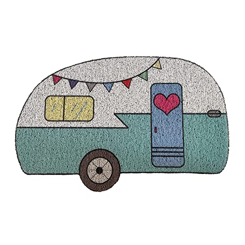 Kay&J Camper Door Mat, 16x24 Inch-Indoor Outdoor RV Welcome mat- Traps Dirt and Mud, Cute Camper Collection