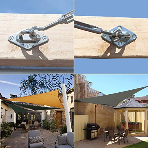 KAHEIGN M6 Awning Attachment Set, 28 Pcs Heavy Duty Sun Shade Sail Stainless Steel Hardware Kit for Triangle Square Rectangle Sun Shade Sail Inst