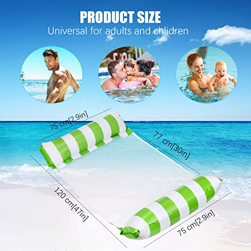 Semusgx 2 Pack Water Hammock, Inflatable Pool Hammock Floats, 4-in-1 MultiPurpose Inflatable Hammock with a Manual Air Pump for Swimming Pool Bea