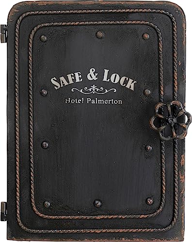 Kare Design Key Box Safe, grey, 31x24x13cm, steel, key cabinet with 6 hooks