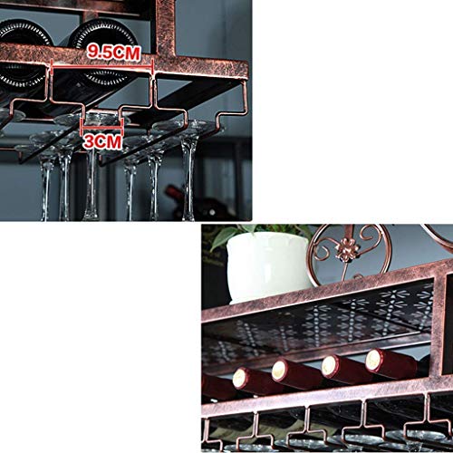 EYLINK Wine Racks,Wine Lovers/Wall Mount Wine Rack Simple Style Iron Hanging Wine Glass Rack Ceiling Decoration Shelf for Bars,Restaurants,Kitche