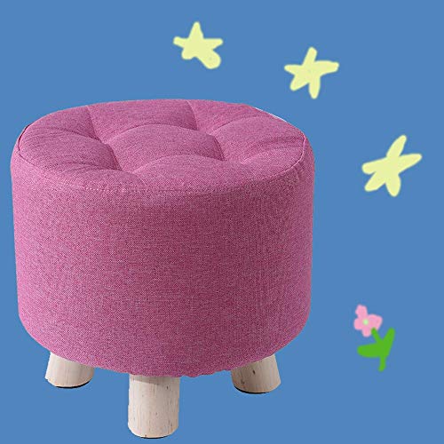LUKEO Sofa Footstool, Household Footstool with Wooden Legs, Stylish Shoe Changing Stool