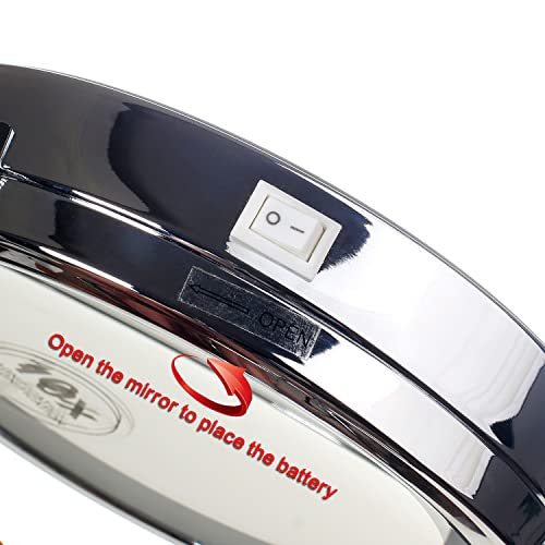 HIMRY LED Make-up Mirror 6 Inch 7X Magnification Battery Operated, Foldable Countertop Lighted Mirror, Cosmetic Mirror Shaving Mirror, Bathroom T