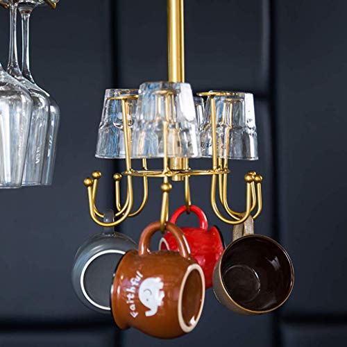 EYLINK Wine Racks,Solid Ceiling Hanging Wine Rack Storage Holder Metal Cabinet Wine Bottle Rack Wine Cooler Decorative Display Shelves