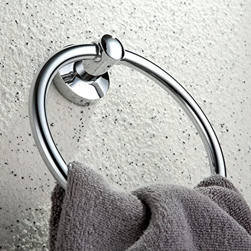 RAKUTE Brass Bathroom Towel Ring, Light Luxury Round Towel Rack, Hand Towel Holder, Bathroom Wall-Mounted Bathroom Ring