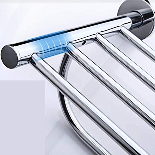 N/A Stainless Steel Wall Mounted Towel Racks Wall Mounted Towel Rack Bathroom Hotel Rail Holder Storage Shelf