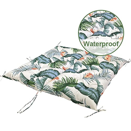 LiveGo Garden Bench Cushion 2/3/4 Seater Soft Outdoor Waterproof Patio Lounger Bench Swing Hammock Pad with Backrest (150 * 100 * 10CM, Floral Pr