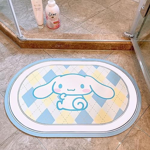 OCDSLYGB Dog Indoor Doormat 50 x 80 cm, Washable Dirt Trapper Mat,Cinna-moroll Door Mat, Non-Slip Clean Mat, Door Mat, Doormat Kitchen Rug Entran