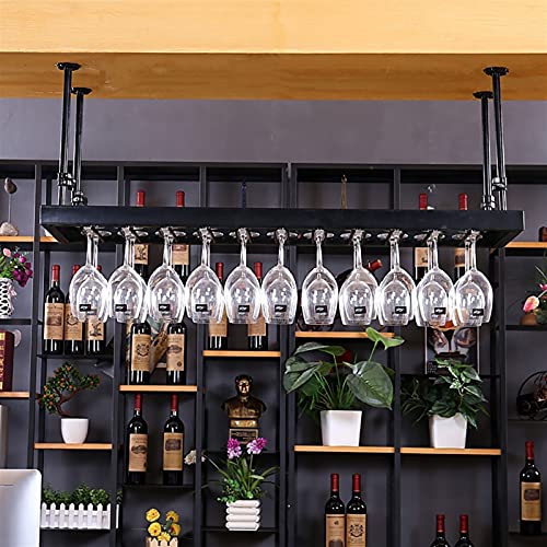 EYLINK Hanging Wine Rack, European Simple Creative Wine Rack, Home/Bar Counter/Wine Cabinet Adjustable Boom Wine Glass Holder, Upside Down Goblet