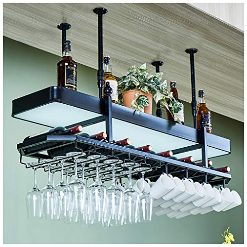 Vintage Iron Stylish Simplicity Down Wine Glass Holder Simple Display Household Wine Glass Holder Kitchen Restaurant Bottle Holder Height Adjusta
