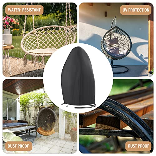 Estefanlo Egg Chair Cover Waterproof Heavy Duty Hanging Egg Chair Covers