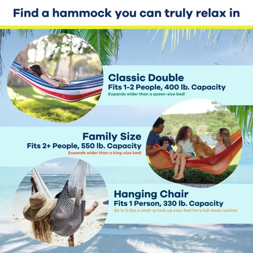Handwoven Hanging Chair by Yellow Leaf Hammocks - Fits 1 Person, 330lb Max - Kick Back for Full-Body Recline - Weathersafe, Ultra Soft, Hang Anyw