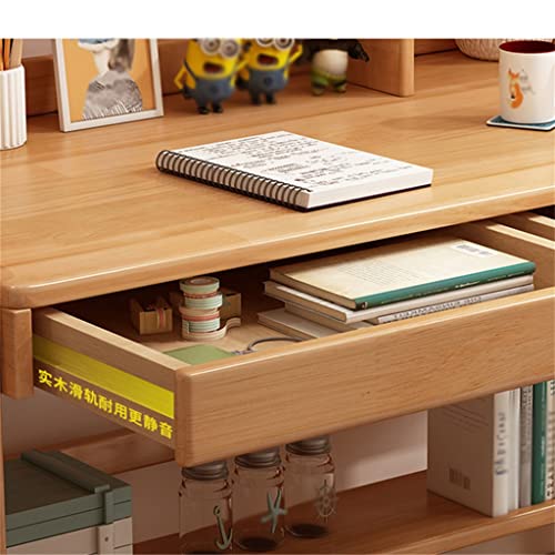 WALNUT Design Home Furniture Wooden Study Desk Office Desk With Storage Book Own Wooden Adjustable (Color : D, Size : 120cm)