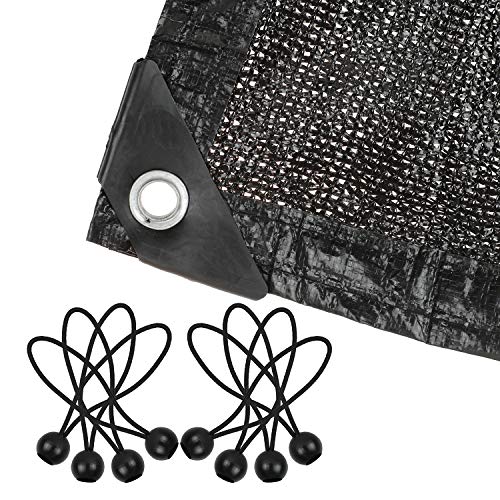 Greenhouse Covers Sunblock Shade Cloth Net Mesh Tarp 90% UV-Resistant Included 6" Ball Bungee Protection Plants Flowers Pet Kennels Outdoor Shade