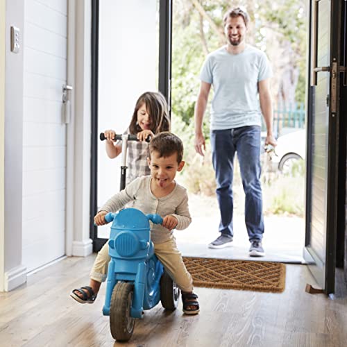 Relaxdays Wire Mesh Mat, 40 x 60 cm, Coconut & Metal, Indoor & Outdoor, Weatherproof Doormat Natural, 80% coconut 20% steel