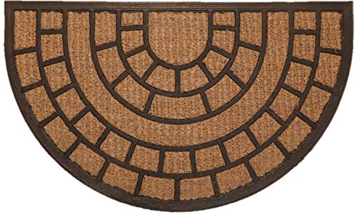 oKu-Tex Coconut mat, Shell, 45 x 75 cm halbrund
