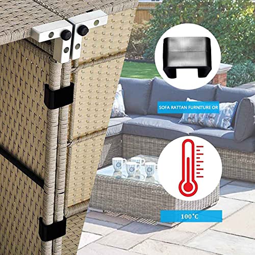 INMOFN 8PCs Patio Furniture Clips, Sofa Clips for Outdoor Patio Garden Wicker Rattan Restaurant Rattan Chairs Garden Anti-Slip Fasteners Clips (s