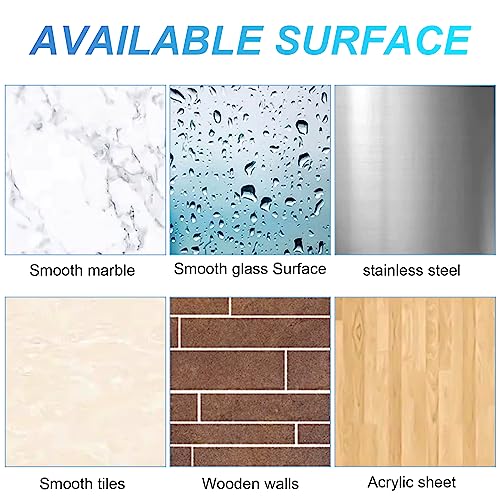 HOTUT Adjustable Shower Head Holder, 360° Rotation Adjustable Shower Bracket, Strong Paste & Removable Suction Cup Shower Head Holder, Shower Hol