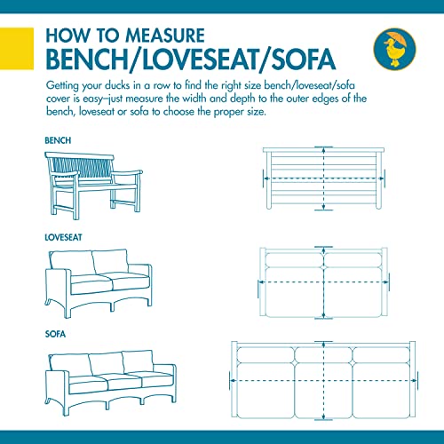 Duck Covers Essential Patio Loveseat Cover, 70-Inch
