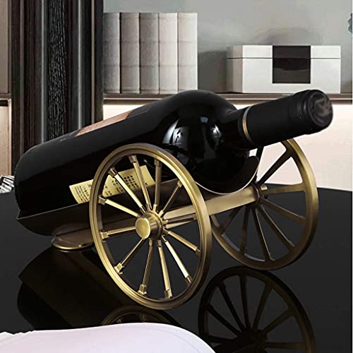 NEOCHY Modern Creative Pure Copper Wine Rack Decoration Artillery Car Home High-End Wine Shelf Diagonally Placed Living Room Wine Cabinet Decorat