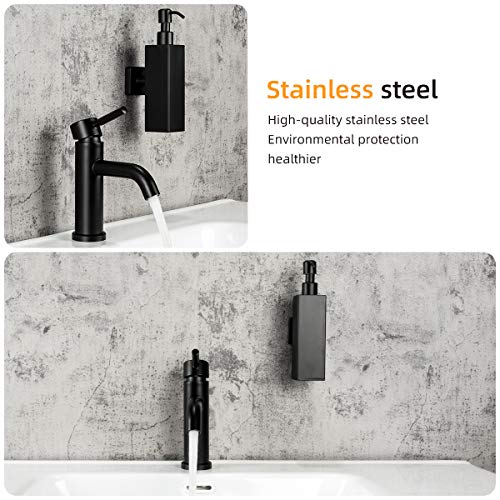 GAPPO Monobloc Basin Mixer Tap with Lead Free Stainless Steel Single Lever Bathroom Sink Taps, Matte Black