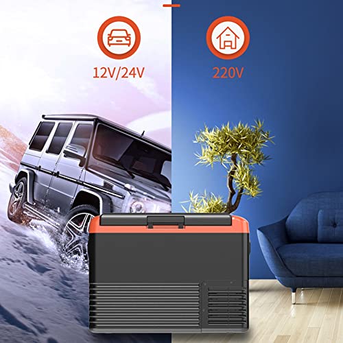 SXxingkong 42 Quart Portable Car Freezer, 12 Volt Outdoor Refrigerator Low Noise With Portable Cup Holder For Vehicles, Trucks, RVs, Camping - 12