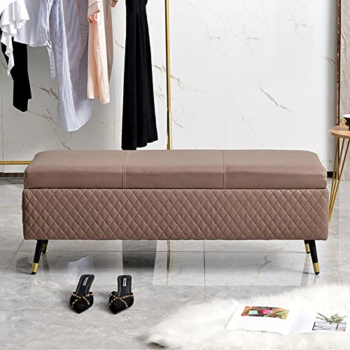 Storage Ottoman Bench for Bedroom, Premium Storage Bench End of Bed Upholstered Bench, Modern Bedroom Bench Entryway Bench Ottoman, for Bedroom,