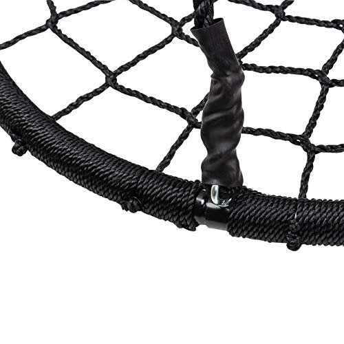 Display4top Outdoor Swing, Giant 40" Round Web Tree Net Swing Swing Set Anchors Hanging Ropes 400 lbs Capacity, Adjustable length hanging ropes E