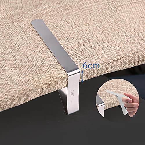 HERCHR Tablecloth Clip, 4 Pieces Table Cloth Clips Large Table Tablecloth Clamps Stainless Steel Table Cover Clamps Adjustable Table Cloth Holder