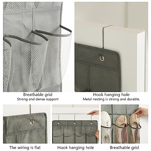 NEUSID 28 Pockets Large Pockets Over the Door Shoe Storage Organiser, Back of the Door Shoe Rack Hanging Shoe Holder for Wardrobe Door Complete w