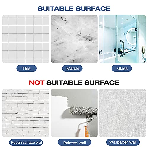 Fiacvrs Shower Mirror Shatterproof Small and Simple Acrylic Mirror with Suctioncup, Best Bathroom Anti-fog Wall-mounted Home Mirror with Razor To