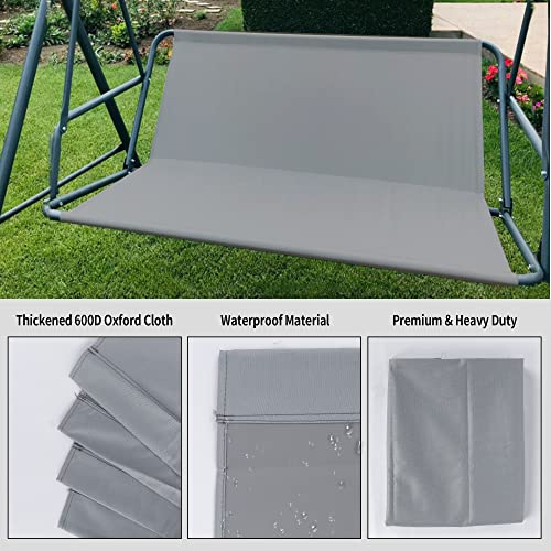 Kaket Replacement Swing Seat Cover, Outdoor Garden Swing Seat Cover, 600D Oxford Fabric Swing Chair Cover for Yard, Garden, Balcony Swing Chair (