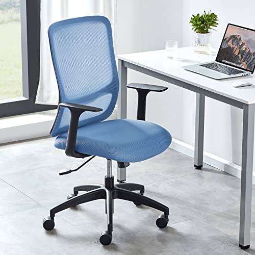 Sunon Ergonomic Office Chair - Mesh Mid-Back Desk Chair with Lumbar Support and Rollerblade Wheels