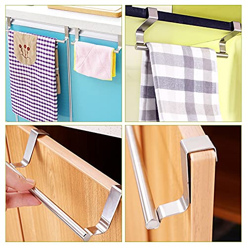 Over Door Towel Bar, Over Door Towel Rail, Over the Cabinet Towel Rail Over The Door Tea Towel Holder Towel Rack No Drilling for Kitchen and Bath