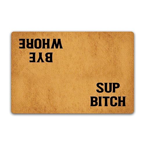 LuckyChu Funny Floor Mat Rug Non-Slip No Soliciting Violators Will Be Sacrificed to The Old Gods Not The New Entrance Indoor Outdoor Bathroom Kit