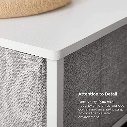 LIUZH Storage Chest Dresser 5 Fabric Drawers Closet Apartment Dorm