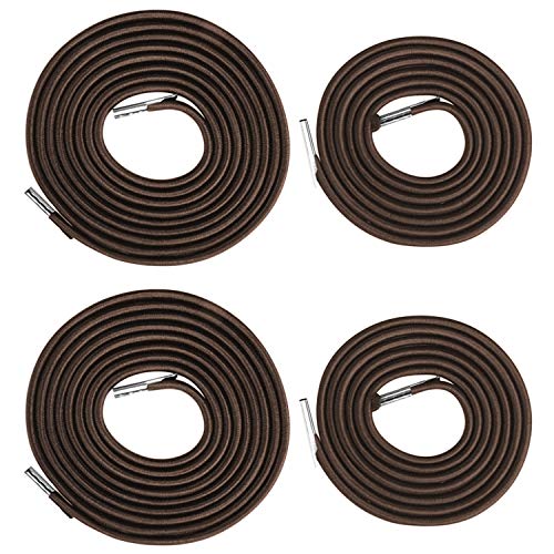 Flexzion Zero Gravity Chair Replacement Cord Laces Antigravity Chair 4 Brown Cords (2 Long 2 Short) Universal Bungee Elastic Webbing for Lawn Cha