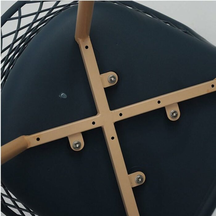 WALNUT Plastic Dining Chairs Hollow-Out Armchair Plastic Stool Creative Idea Furniture Multi-Scene (Color : D, Size : Light Grey)