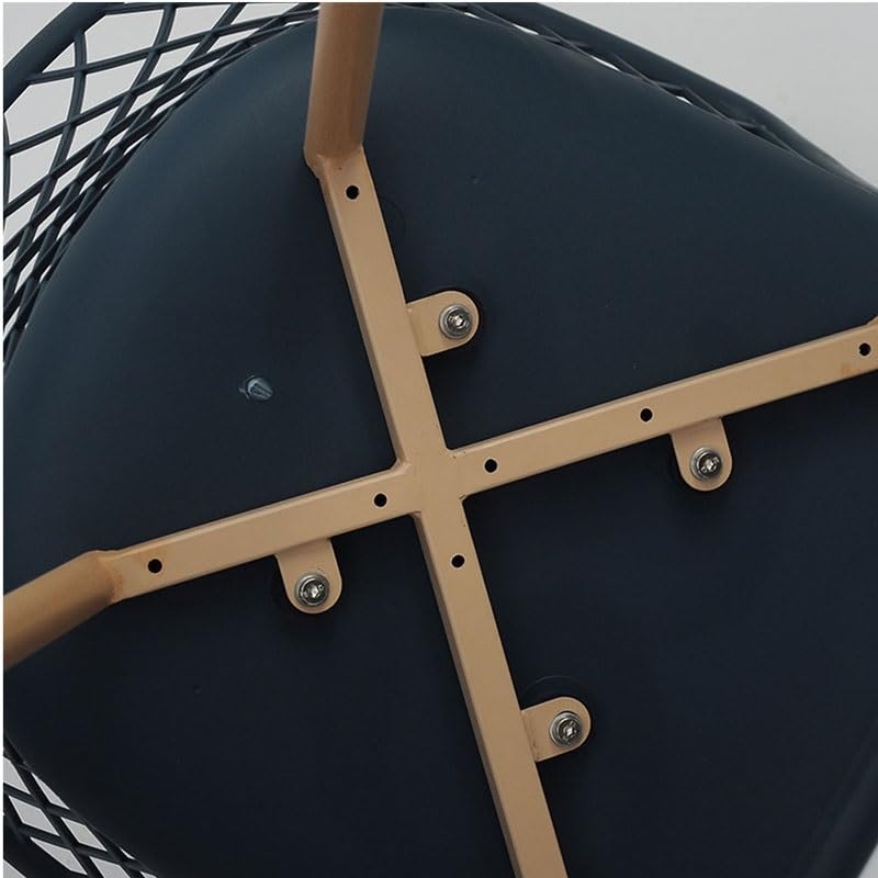 LUKEO Plastic Dining Chairs Hollow-Out Armchair Plastic Stool Creative Idea Furniture Multi-Scene (Color : Argento, Size : Light Grey)