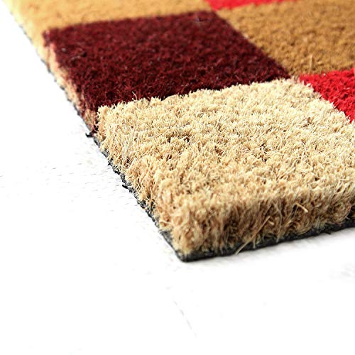 Coco&Coir Door Mat | Natural Coir | Non-Slip | Thick Coir | Premium Quality | Rubber Backed | Eco-Friendly | Indoor | Outdoor | Heavy Duty | Entr