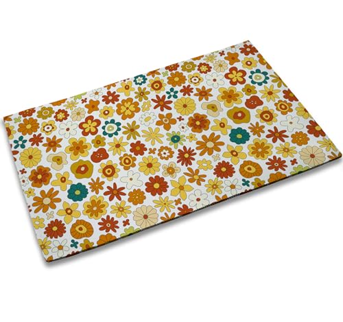 TUBAMQ Black Green Marble Door Mat,Welcome Doormat 17 x 30 Inch Decorative Home Floor Mat, Non Slip Rubber Back and Strong Water Absorption for O