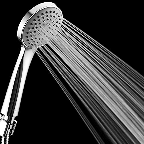 Shower Head,SAMODRA Low Water Pressure Boosting Handheld Shower Head High Pressure Water Saving 3 Powerful Spray Settings for Bathroom – Chrome