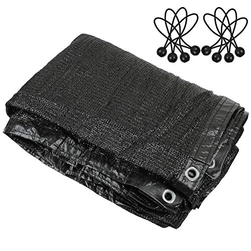 Greenhouse Covers Sunblock Shade Cloth Net Mesh Tarp 90% UV-Resistant Included 6" Ball Bungee Protection Plants Flowers Pet Kennels Outdoor Shade