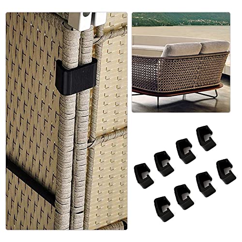 KANROO 8 Pcs Wicker Furniture Clips Sofa Clips Rattan Sofa Fasteners for Garden Outdoor Couch Patio Furniture (1.67inch)