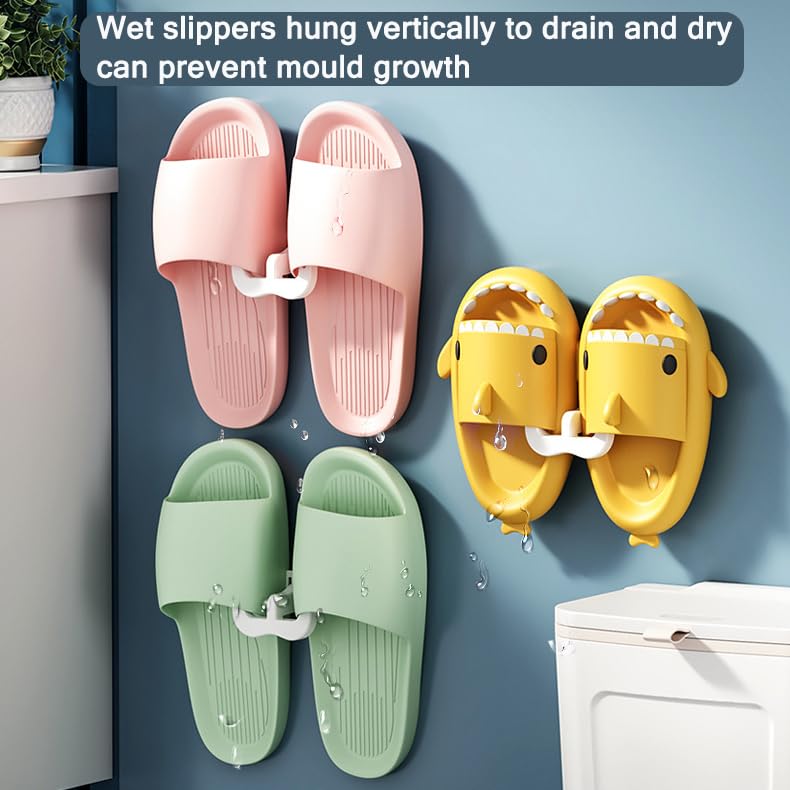 Braleto 10 Pcs Slipper holder, Wall Mounted Door Slippers Organizer Self Adhesive Slipper holder Multifunctional Slippers Organizer for Bathroom