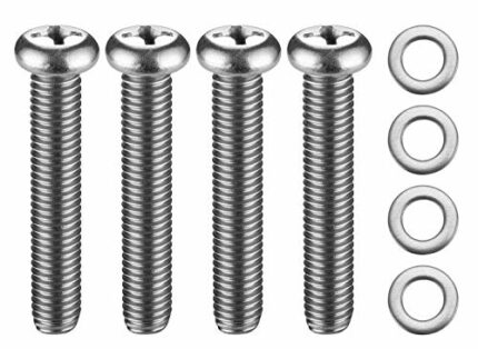 Wall Mounting Screws Bolts for Samsung TV - M8 x 43mm with Thread Pitch 1.25mm, Solid Screw Bolt Hardware for Mounting Samsung TV, TV Mounting Bo