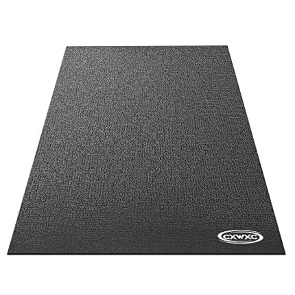 CXWXC Bike Mat 36" x 72"- Exercise Spin Peloton Bike Mat - Heavy Duty Cycling Trainer Floor Mat for Treadmill Spin, Peloton, Stationary, Exercise