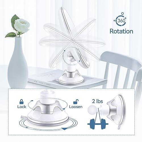 MIYADIVA 20X Magnifying Mirror with Light, Lighted Magnifying Mirror with Suction Cup and Tweezers, 3 Color Magnifying Makeup Mirror, 360 Rotatio